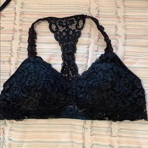 Xhilaration black lacy cross back bralette